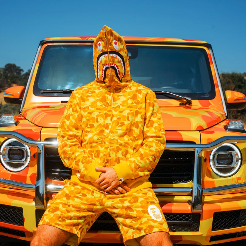 Yellow Bape Set ( Hoodie + short )