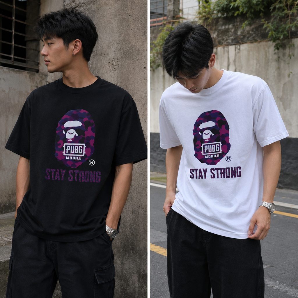 purple bape T-shirt