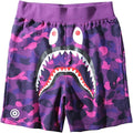 purple bape shark short