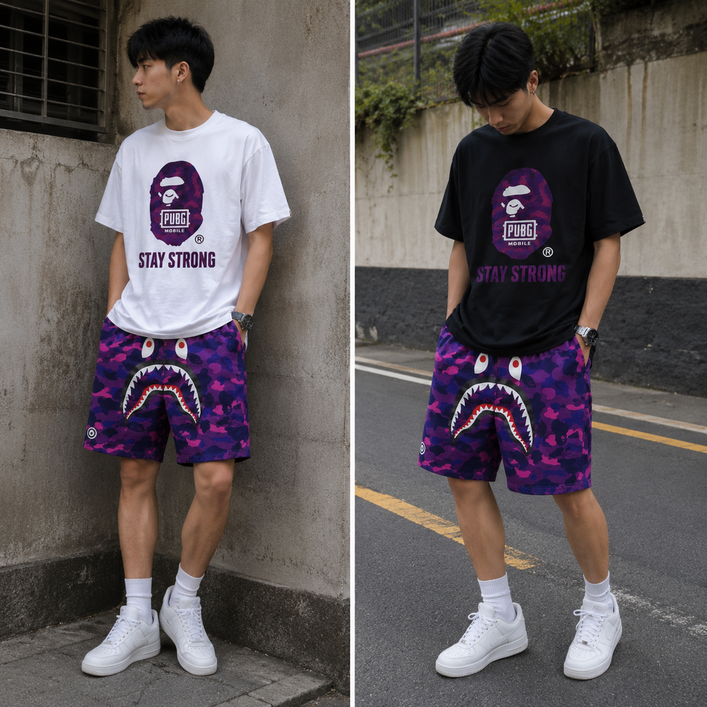 purple bape T-shirt