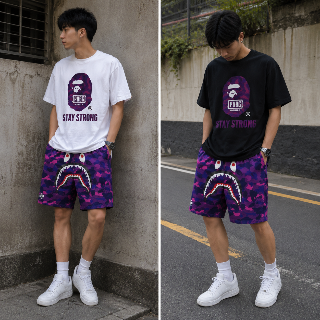 purple bape T-shirt
