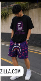 purple bape T-shirt