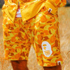 Yellow Bape Set ( Hoodie + short )