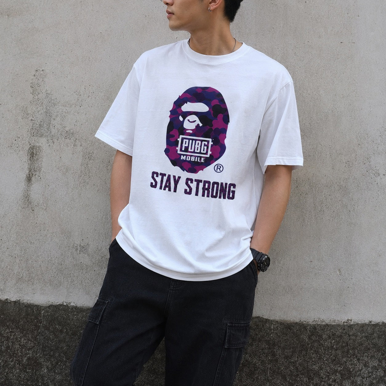 purple bape T-shirt